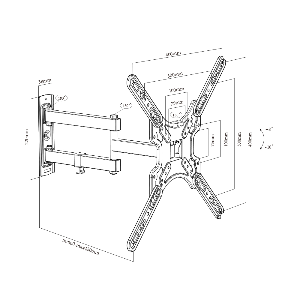 LCD TV Swivel Tilt TV Brackets Mounts