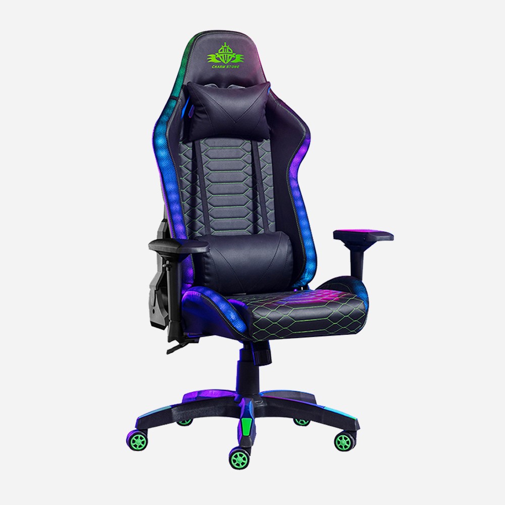 Gaming Chair Ergonomic Leather Chair with RGB Light