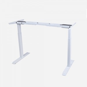 SIT AND STANDING UP COMPUTER LIFT DESK WHITE FRAME