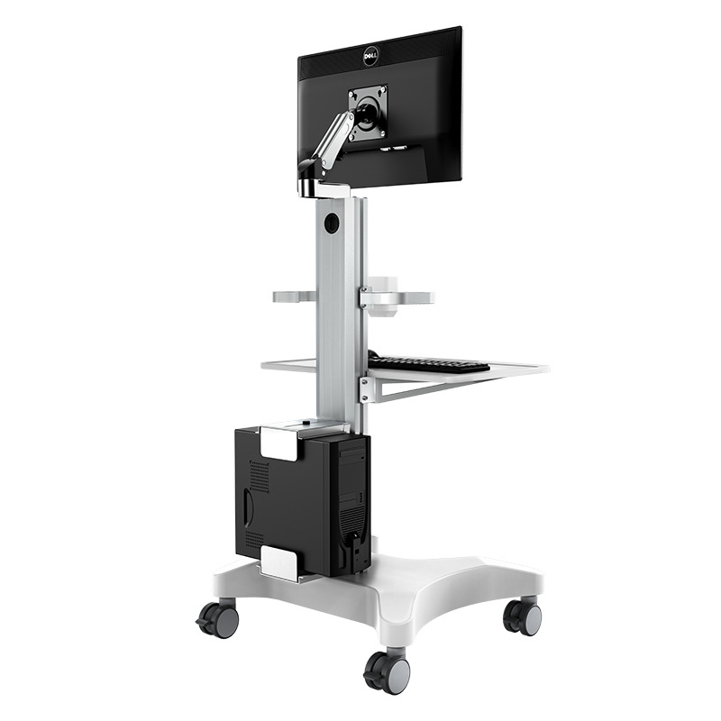 Wholesale Height Adjustable Touchscreen Computer Cart Medical Cart Medical Trolley for Dental Clinic Hospital