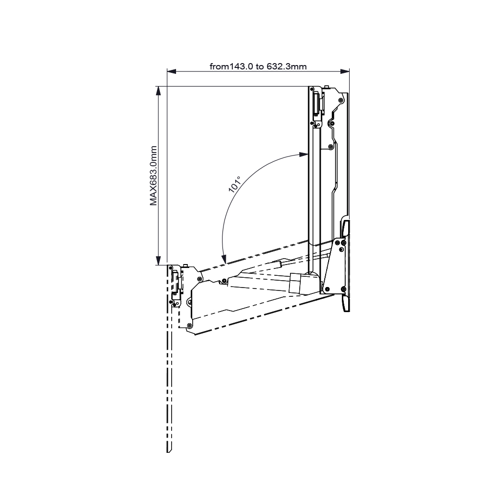 Motorized Fireplace TV Wall Mount Unit TV Lift