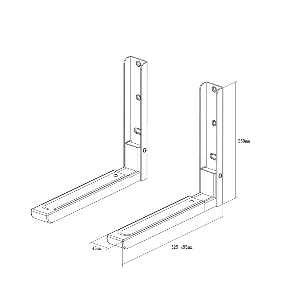 Microwave Oven Wall Mount Bracket Support Frame Microwave Oven Stand Shelf Rack for Kitchen