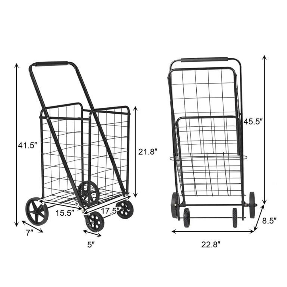 Portable Cart Kitchen Trolley Hypermarket Luggage Cart