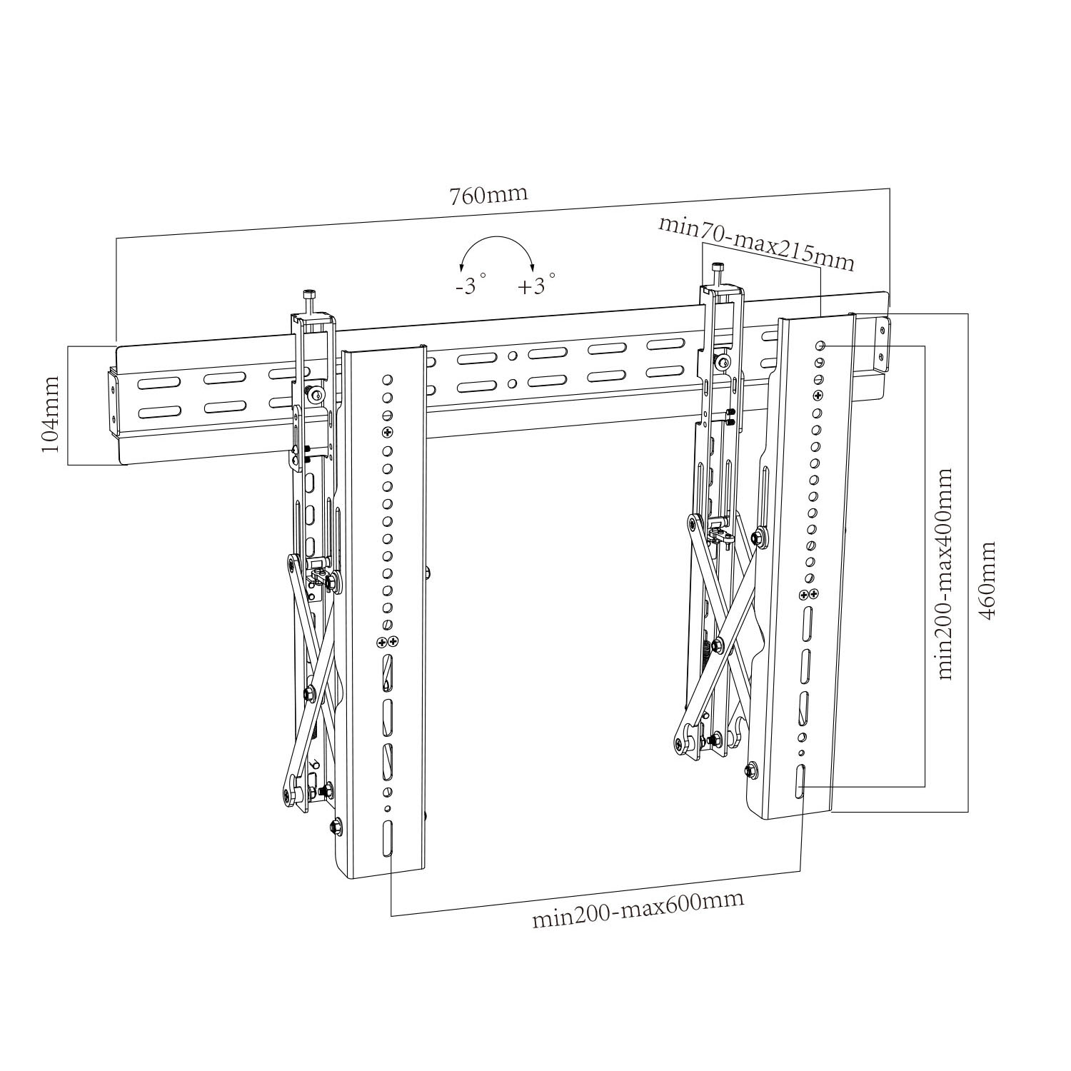 Heavy Duty Video Wall Mount Bracket