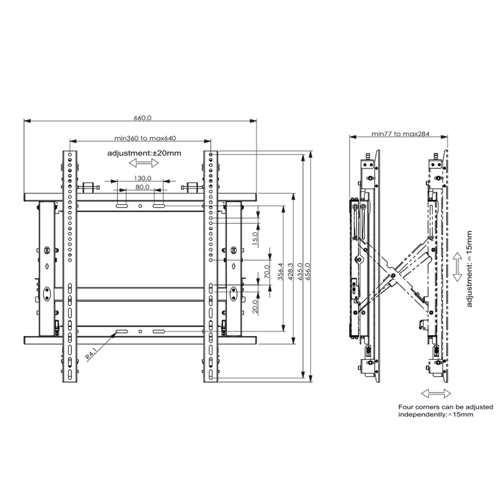 Video Wall Mount Advertising Display LCD