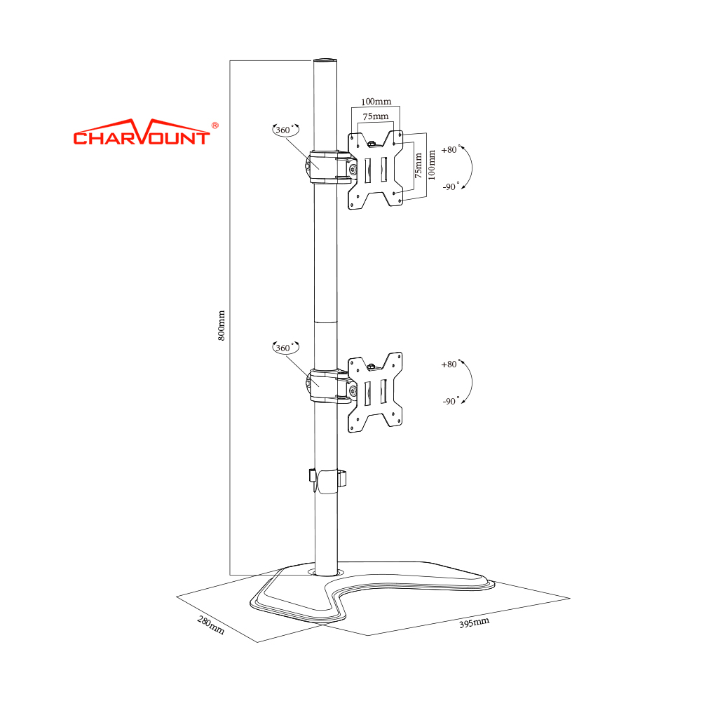 FREE STANDING VERTICLE MONITOR STAND