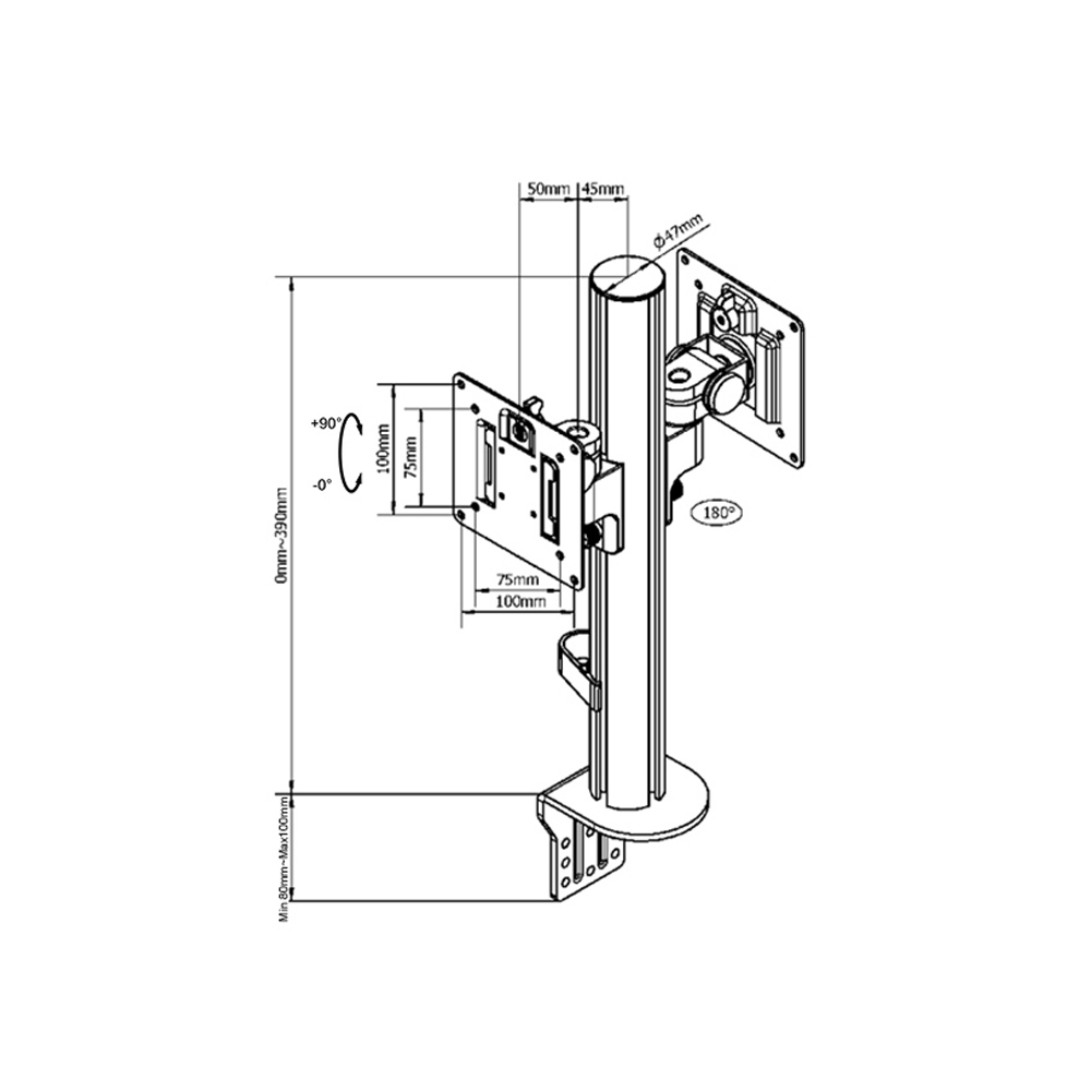 HEIGHT ADJUSTABLE MONITOR STAND FACE TO FACE WORKING FOR OFFICE