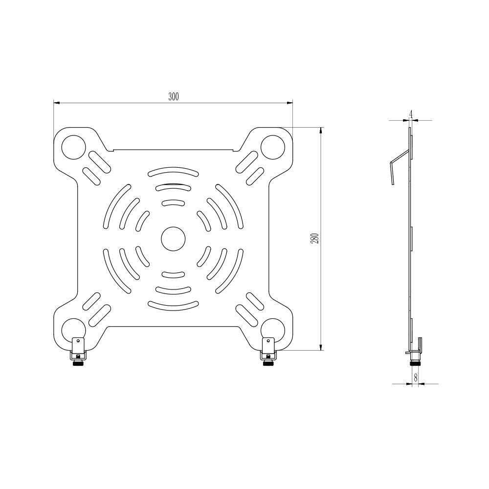 DESK MOUNT LAPTOP HOLDER TRAY