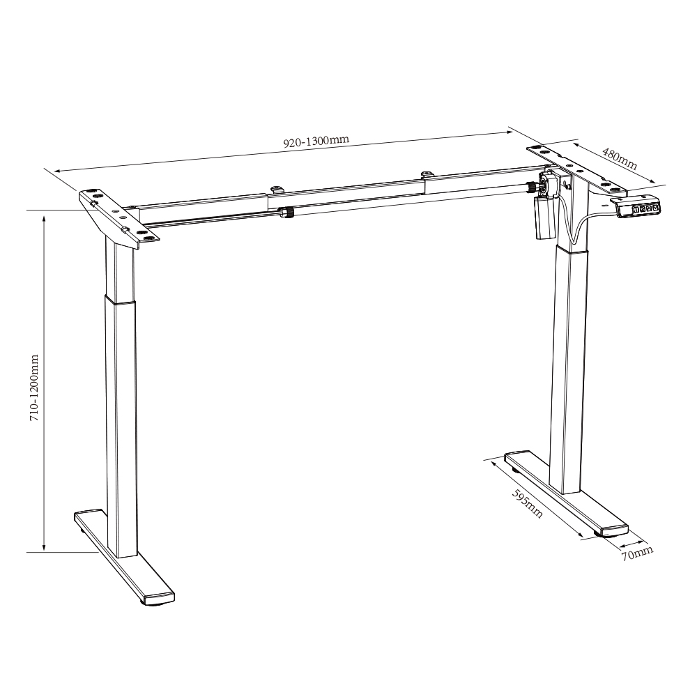 HEIGHT ADJUSTABLE SIT STAND DESK FRAME