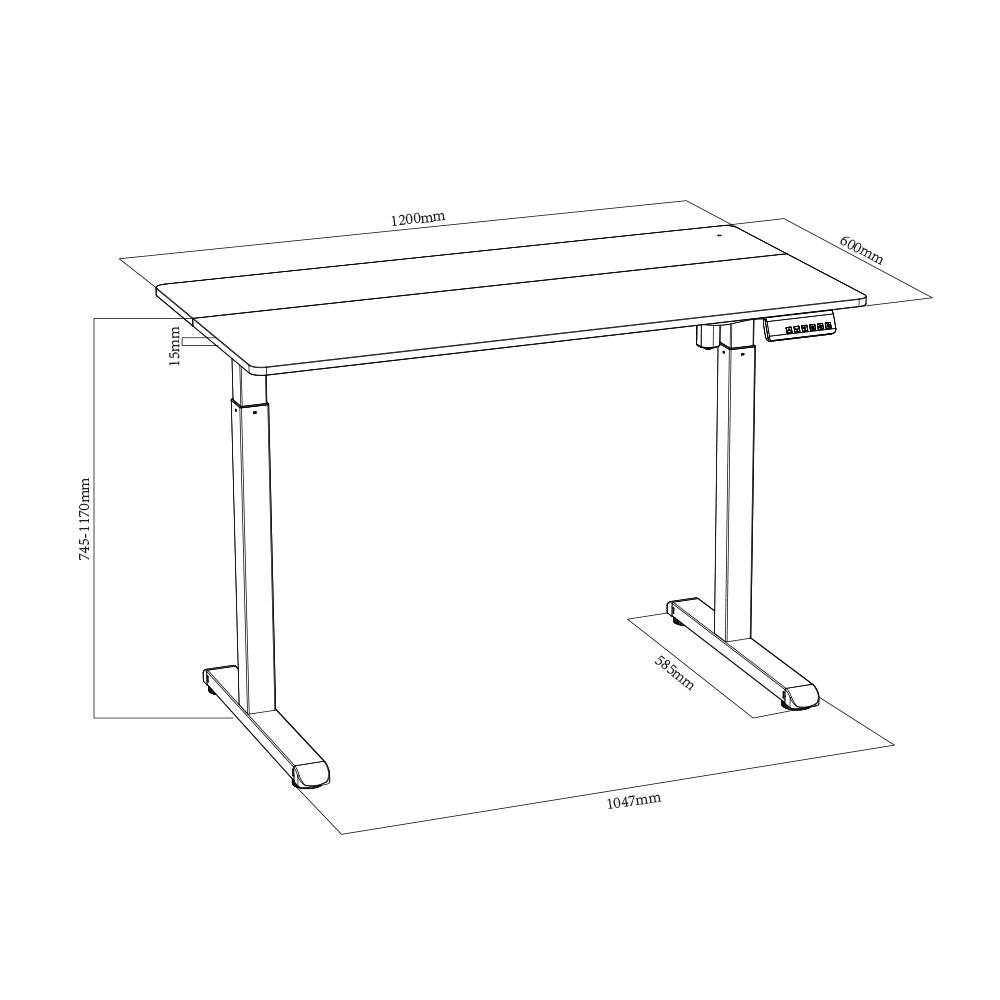 3 LEVELS HEIGHT MEMORY STURDY CONSTRUCTION STANDING DESK TABLE