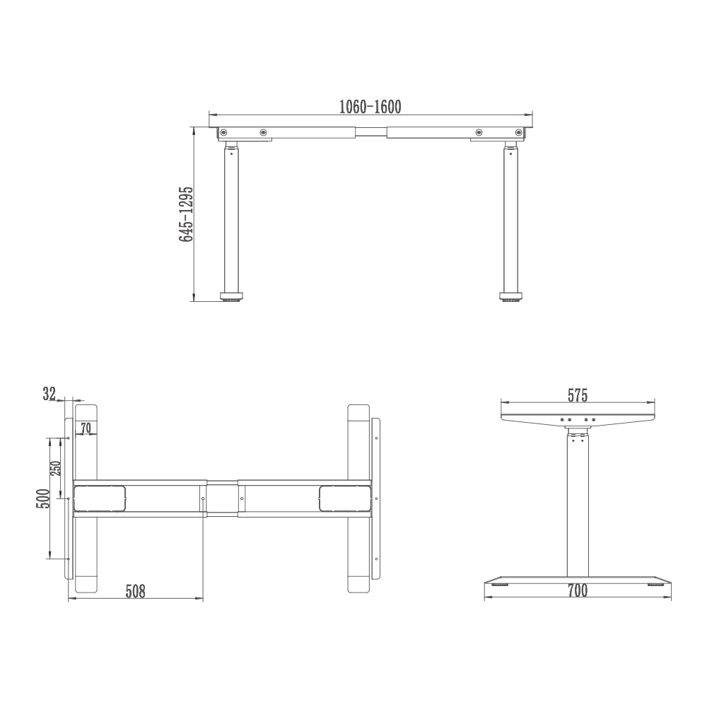 MANUFACTURER WHOLESALE HEIGHT RISING DESK STEEL TABLE LIFT LEG