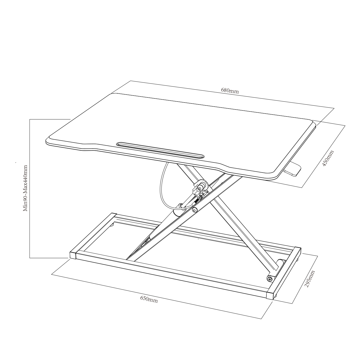 OFFICE STANDING TABLE RISER