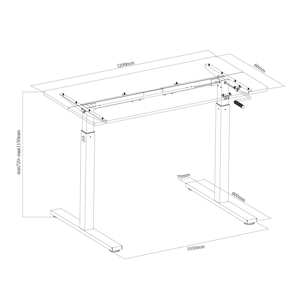 MODERN MANUAL STAND PC COMPUTER TABLE OFFICE DESKS FURNITURE