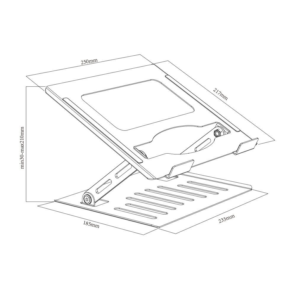 LAPTOP STAND ALUMINIUM ADJUSTABLE