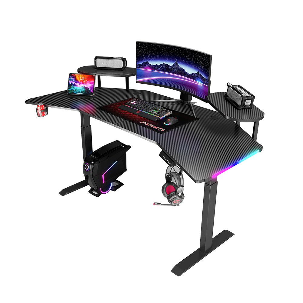 COMPUTER DESK GAMING WITH SHELF