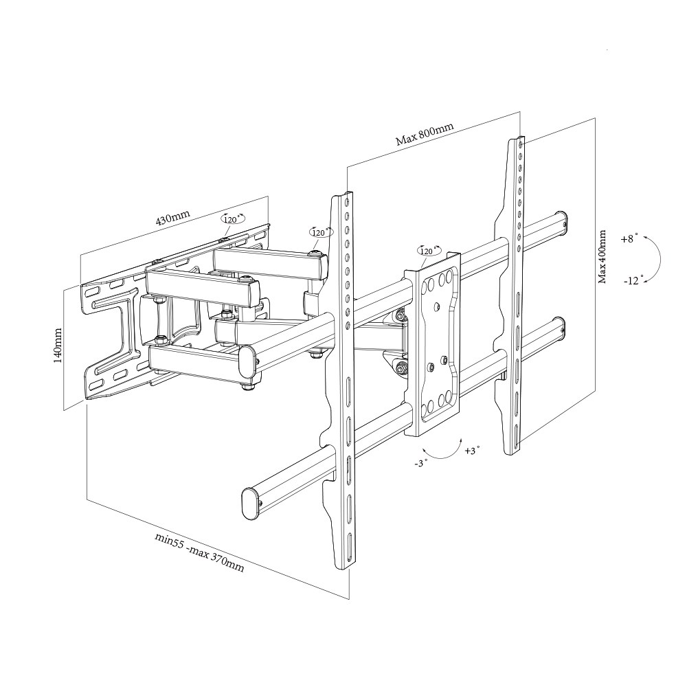 Heavy-duty Movable Tv Bracket