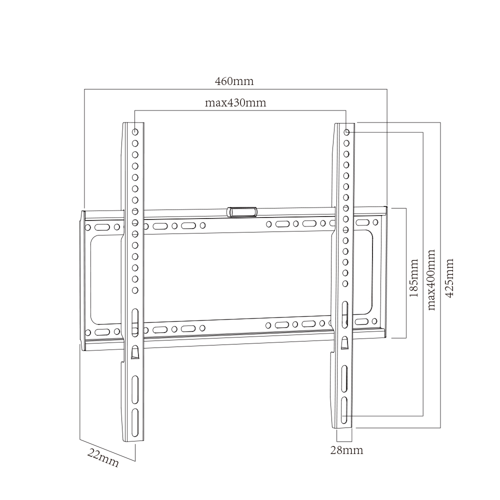 Hollow Out Economical Wide Tv Wall Mount