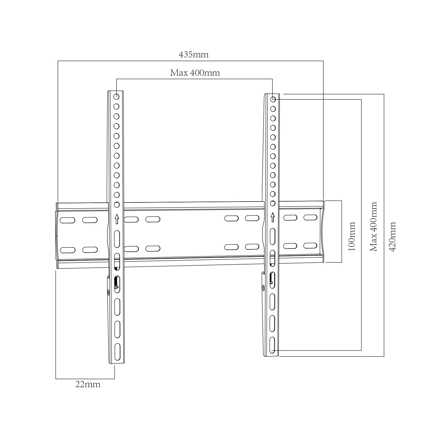 Max VESA 400*400mm TV Brackets