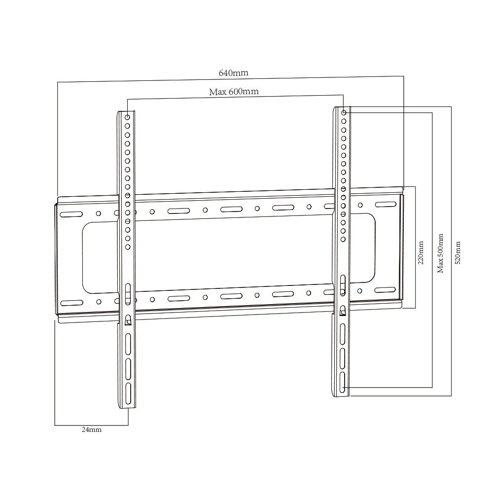 Low Profile Fixed TV Wall Mount