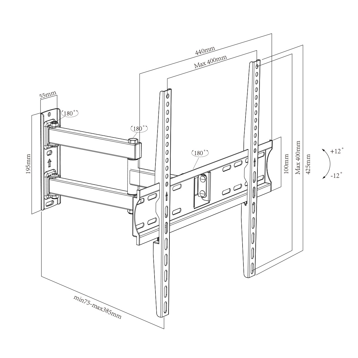 Cantilever LCD TV Wall Mount Swivel TV Wall Mount Bracket