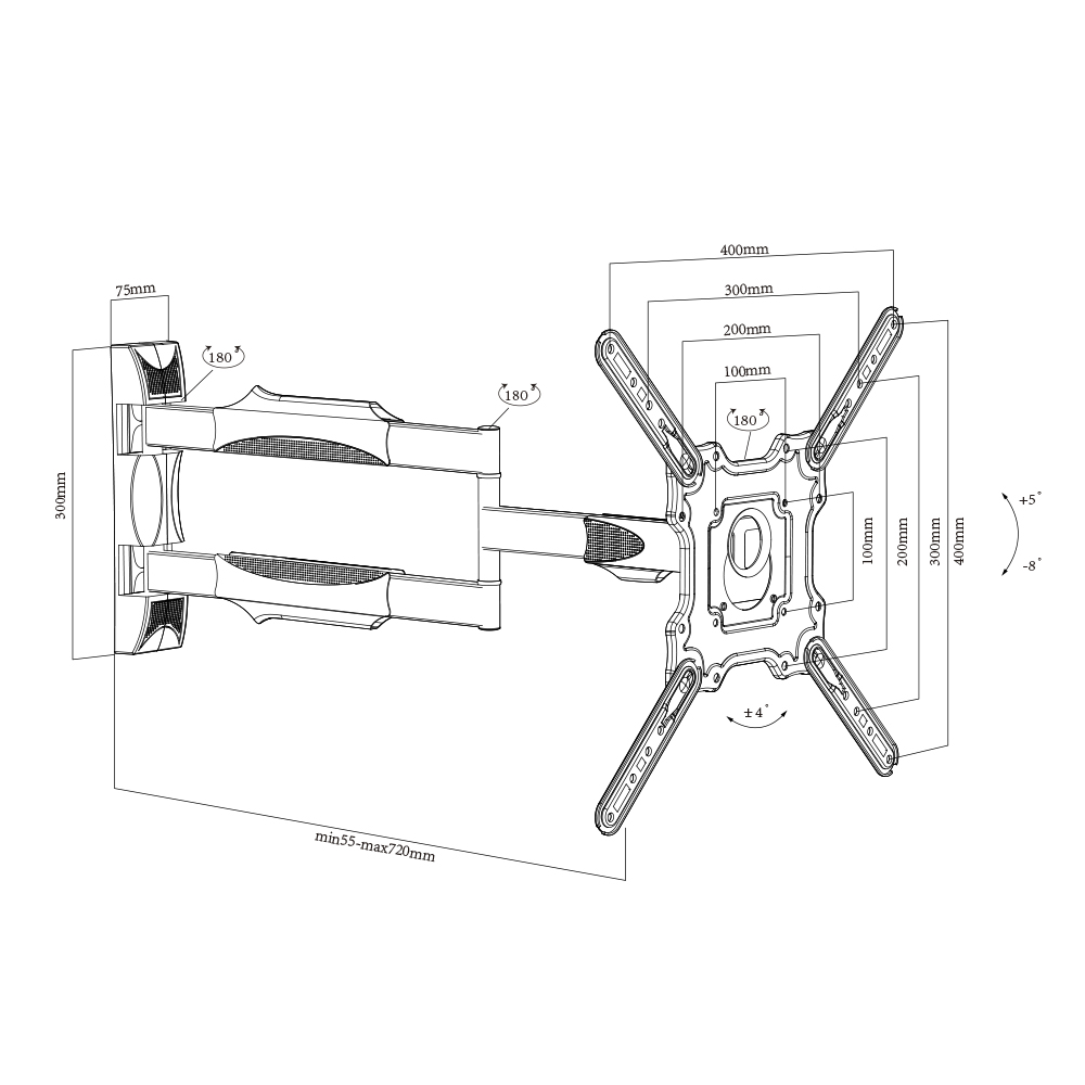 Adjustable TV Wall Mount LCD TV Bracket