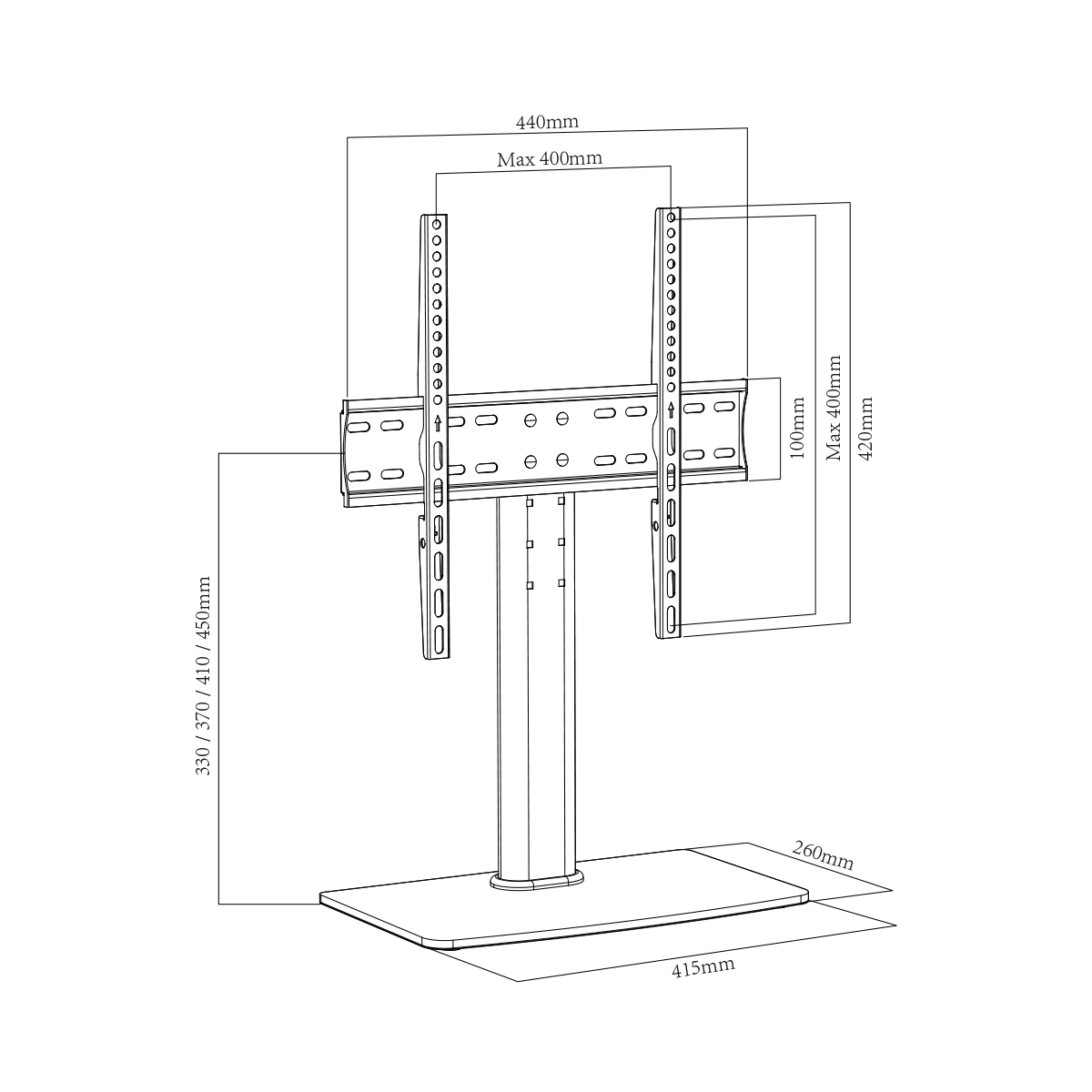 TV Stand Table Tabletop TV Mount