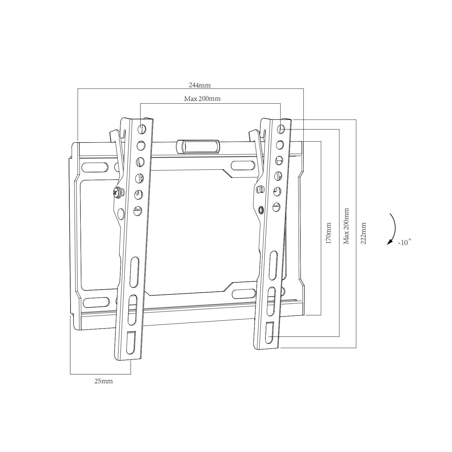 Fixed Tilt TV Wall Mount