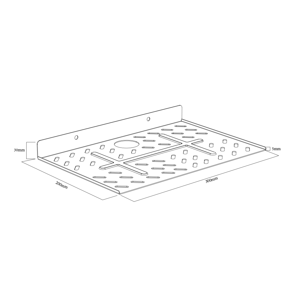 Modern DVD Wall Mount Shelf AV DVD Wall Mount with Cable Hole