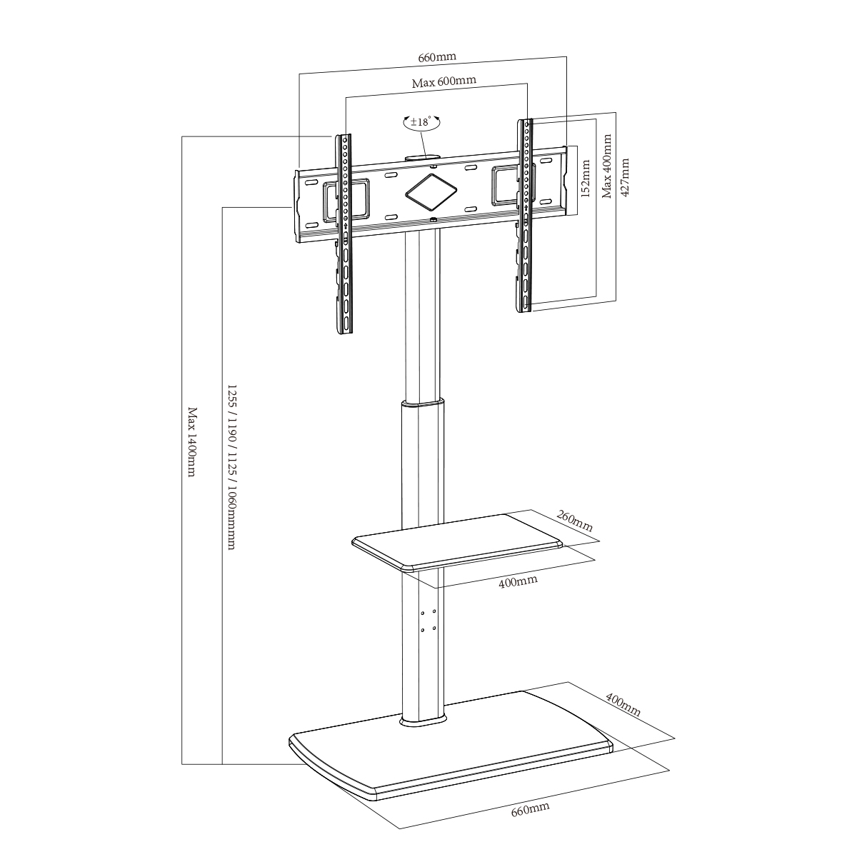 Living Room TV Furniture Stand TV Floor Stand