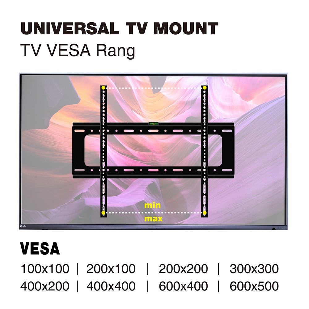 Low Profile Fixed TV Wall Mount