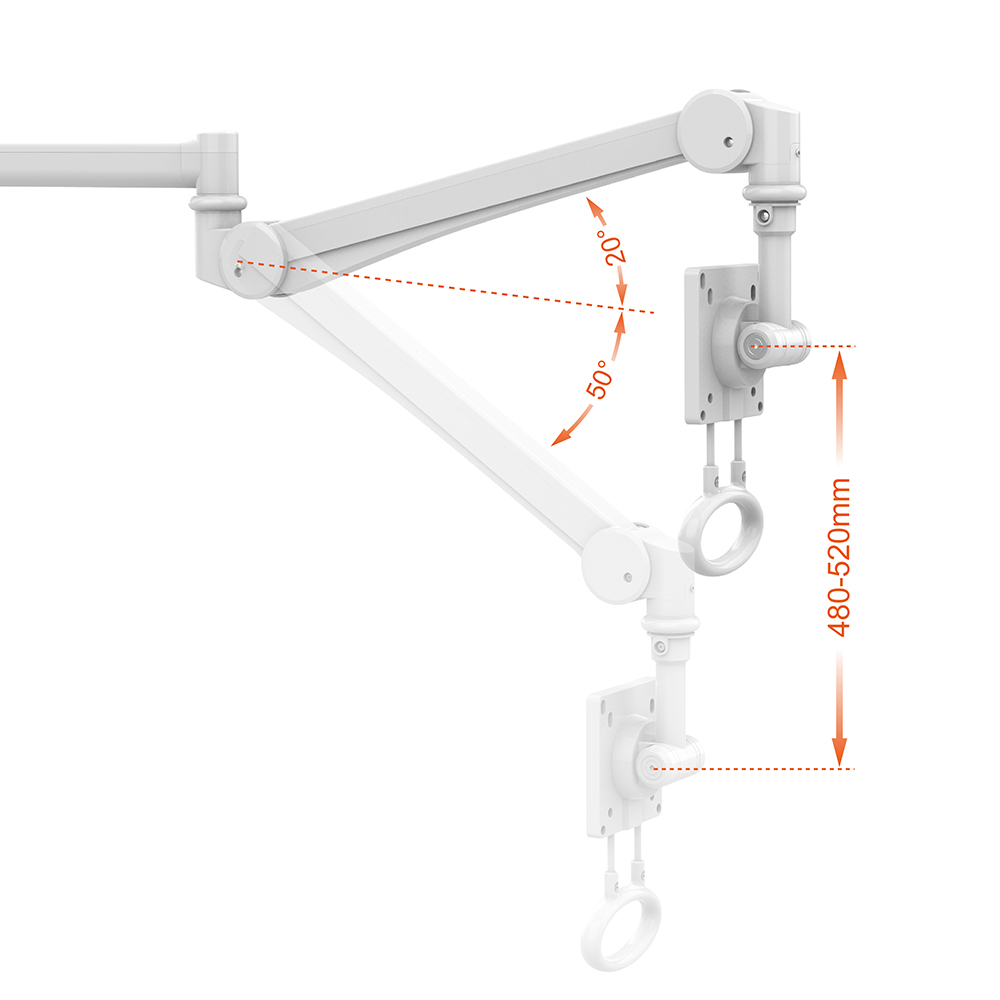 Wholesale Long Arm Medical Grade Monitor Tablet Wall Mount for Assisted Living Centers, Home Healthcare