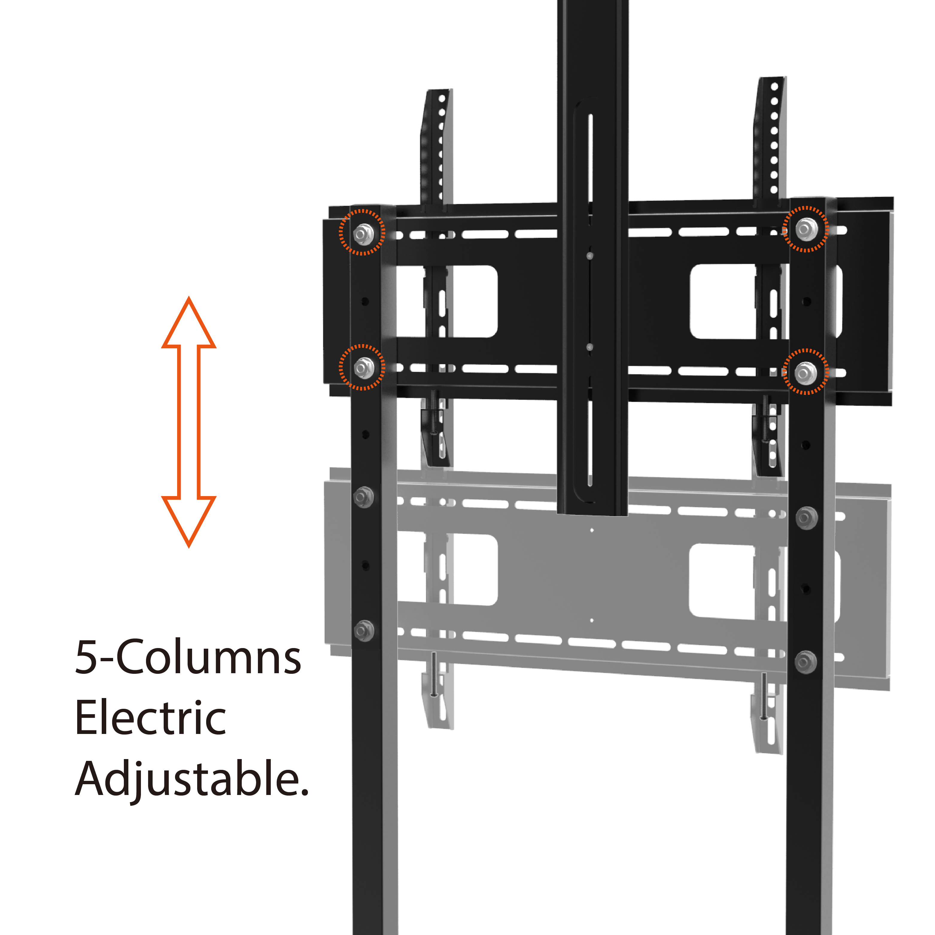 Hot Selling Height Adjustable Removeable TV Stand LED TV Cart