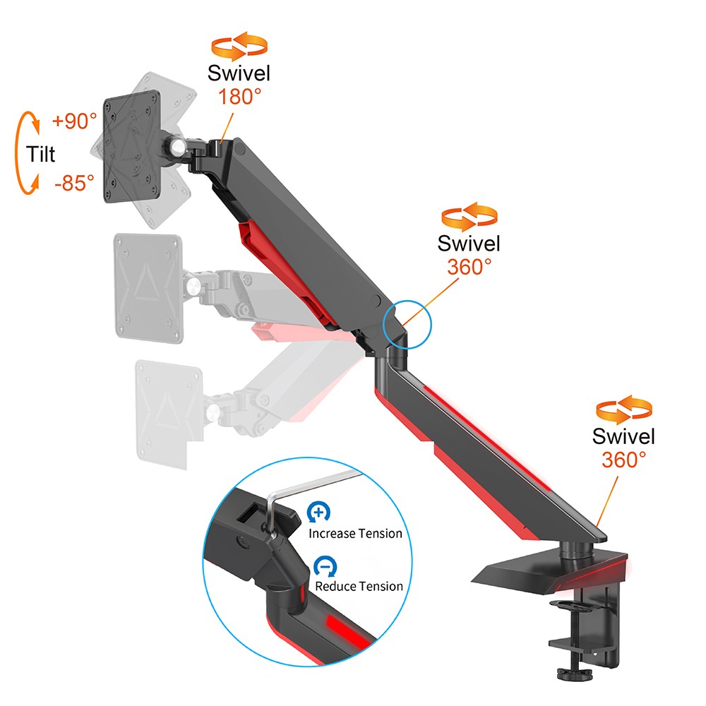 Gaming Monitor Arm Mount Bracket