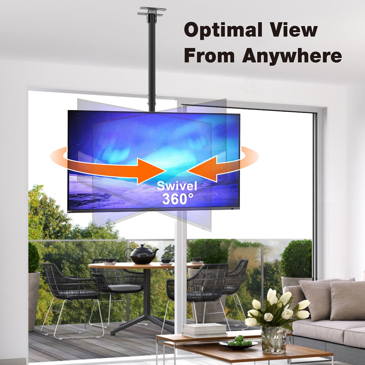 Long Arm Ceiling TV Roof Mount