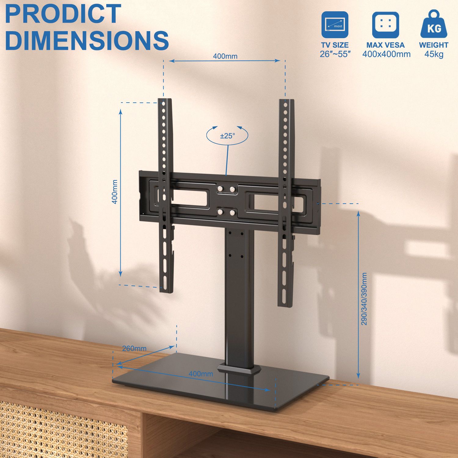 TV Stand Table Tabletop TV Mount