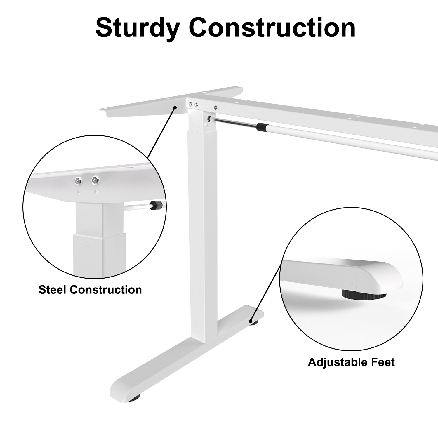 3 LEVELS HEIGHT MEMORY STURDY CONSTRUCTION STANDING DESK TABLE