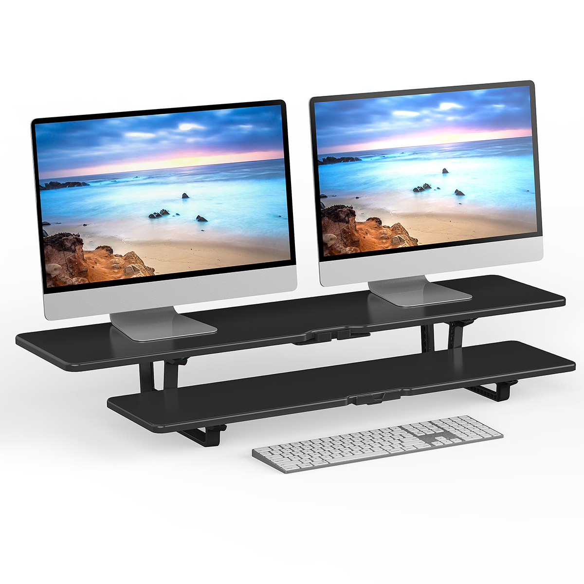 DOUBLE LAYER MONITOR STAND FOR TWO COMPYTER SCREENS