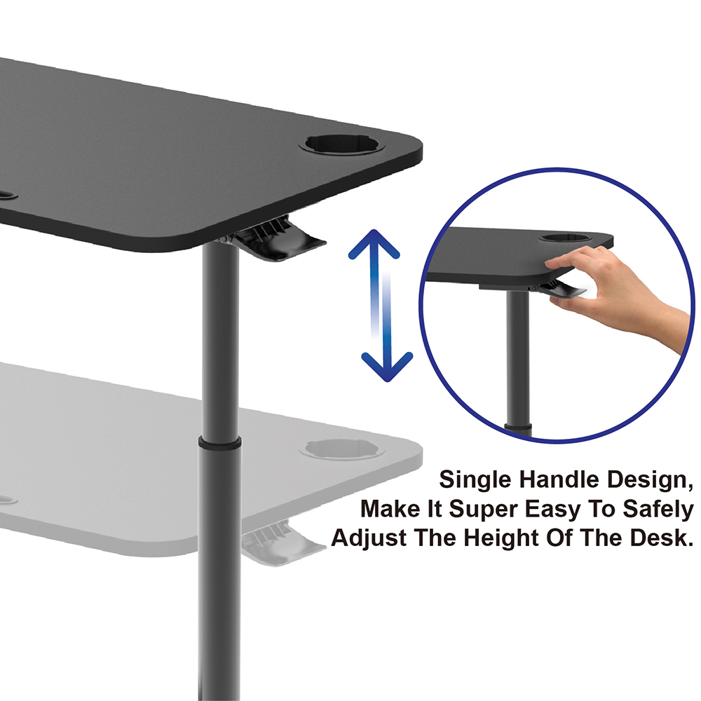 MOBILE LAPTOP DESK CART STAND WITH ADJUSTABLE