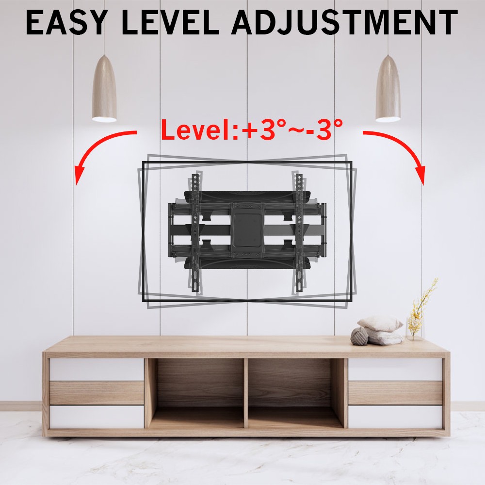 Tilt Swivel Articulating Alloy Steel TV Mounting