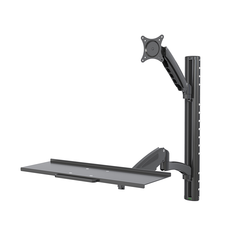 Monitor Arm Stand Mount with Keyboard Tray