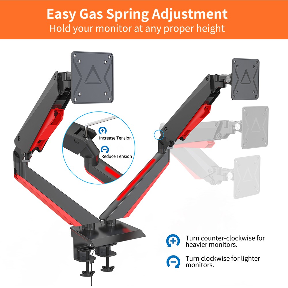 Gaming Dual Monitor Arm Mount