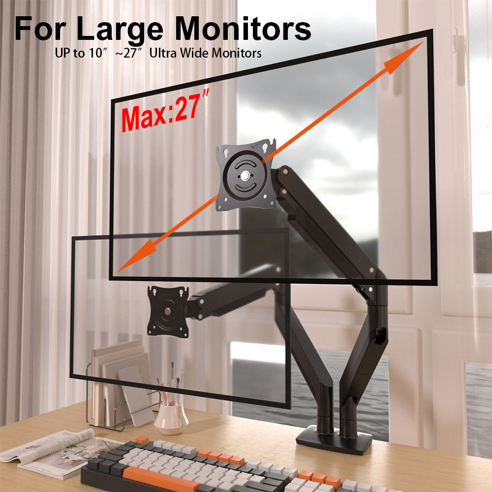 Dual Monitor Arm Mount with USB Data Transfer