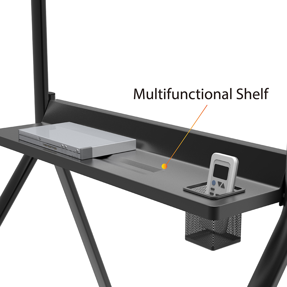 Height Adjustable Mobile TV Trolley