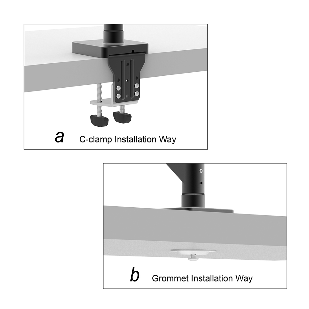 Heavy-Duty Gas Spring Single Monitor Arm