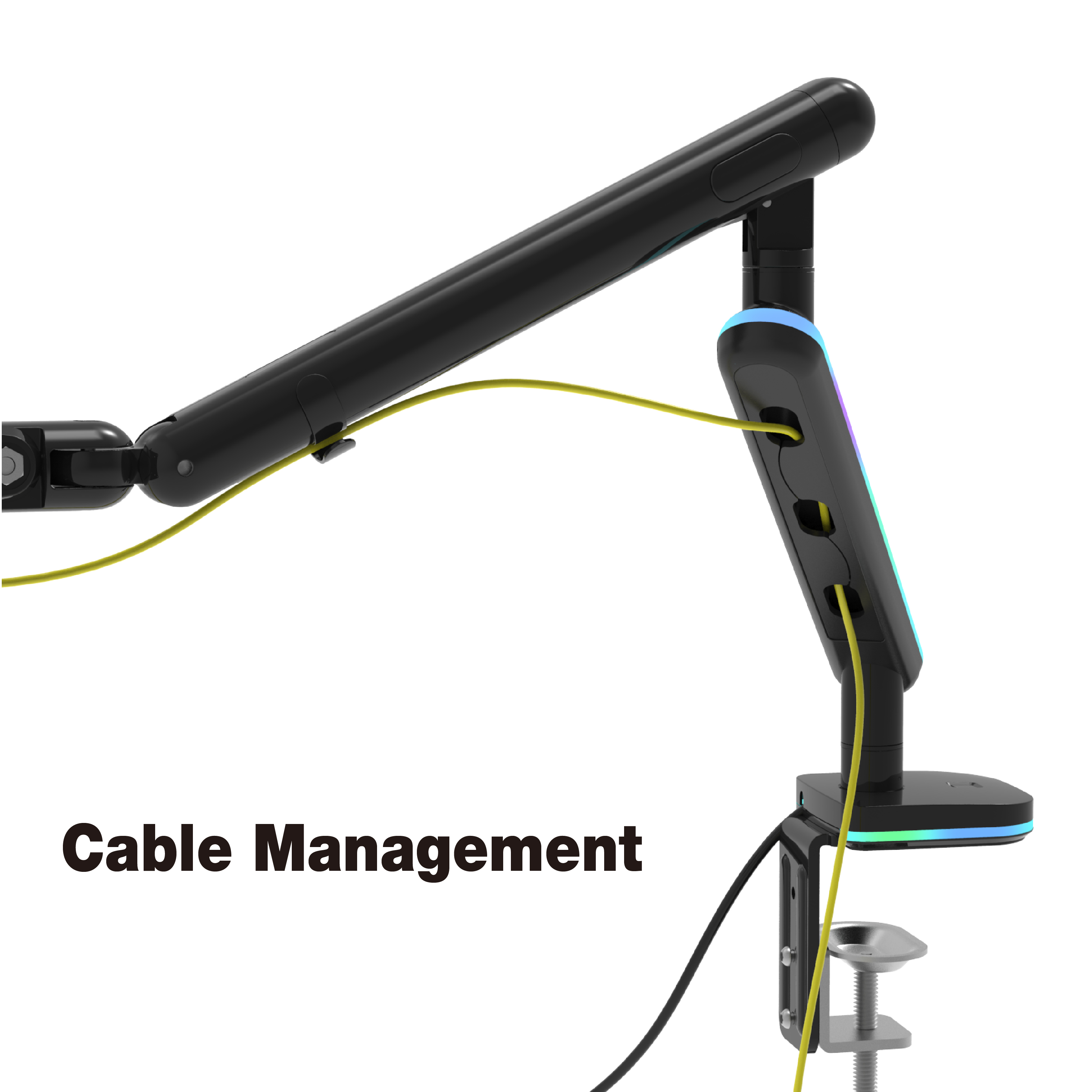 Gaming Monitor Arm with Elastic Adjustment Button