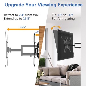 Suport de perete TV articulat pentru majoritatea televizoarelor de 22 inchi până la 55 inchi