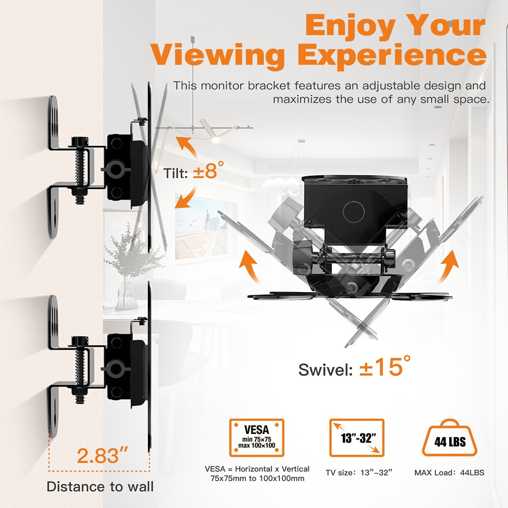 Wall Mount TV Bracket Universal Hot Selling 10-27 Inch Wall Bracket LCD Tilt