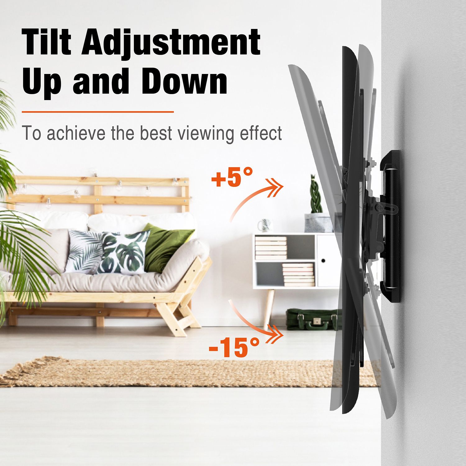 26-55 Inch Universal Telescopic Retractable Wall Bracket LCD Swivel TV Mount