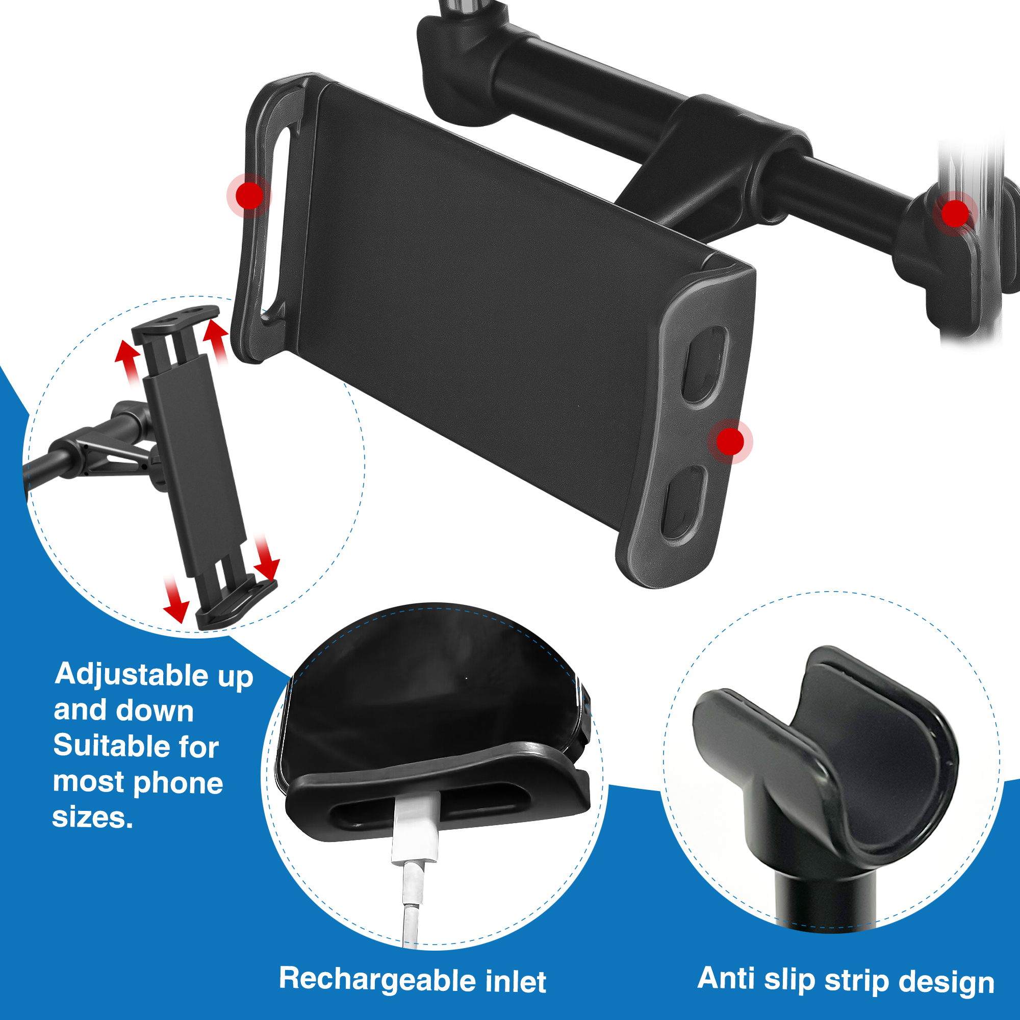 CAR BACK SEAT PHONE HOLDER