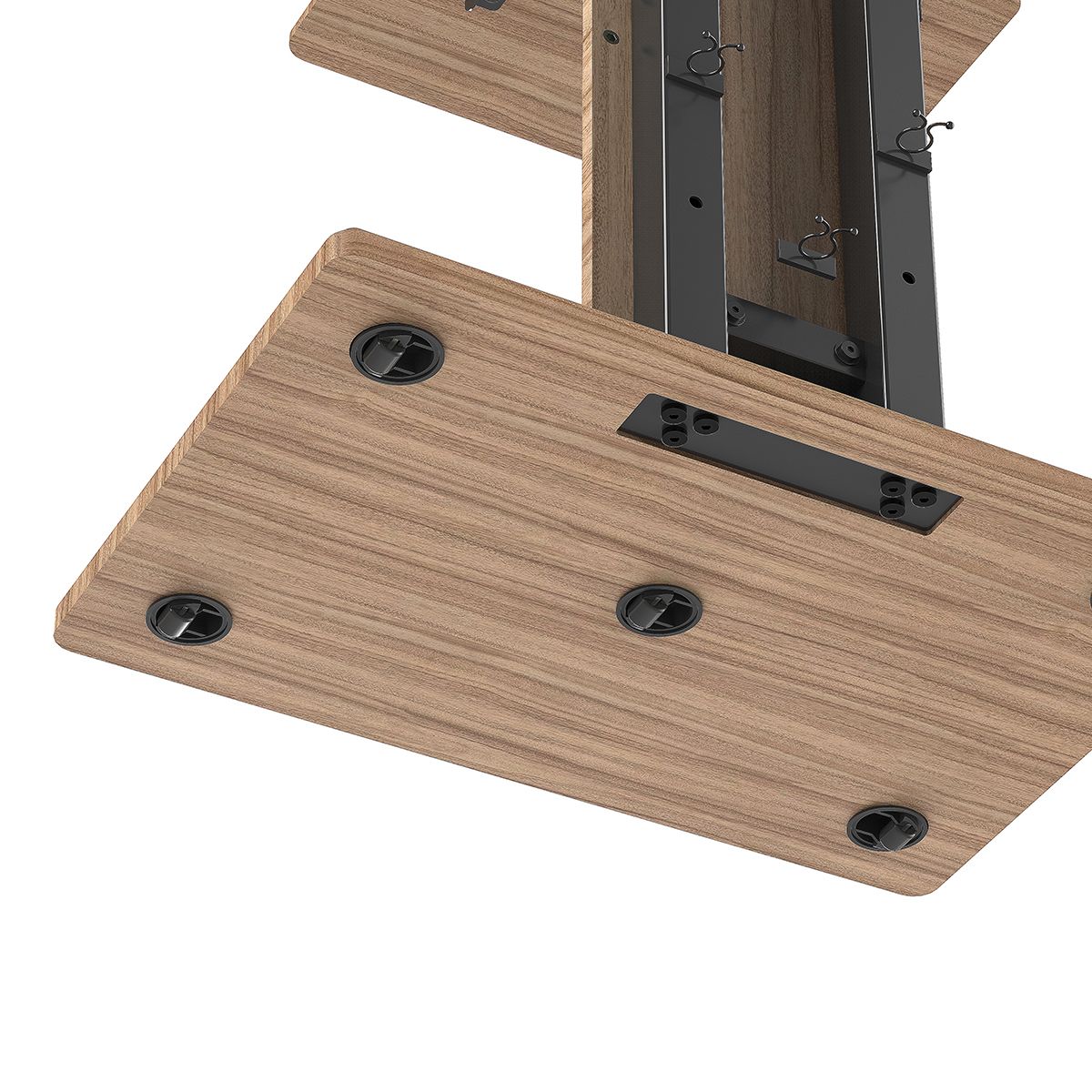 Universal Swivel Tilt TV Stand with Wooden Base